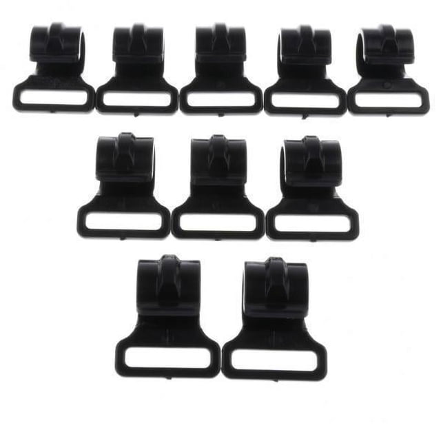 Clips para tienda de campaña Strade Fareast Limited 4x10 Uds accesorios gancho abrazadera negro 2,5 cm