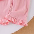 thumbnail image 5 of TOWED22 Toddler Baby Girls Clothes Fall Winter Ribbed Top Little Kids Girl Joggers Outfits Joggers Flare Pants,Pink,2-3 Y, 5 of 9