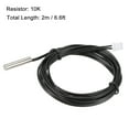 thumbnail image 2 of 5pcs 10K Temperature Sensor Probe Stainless Steel NTC Thermal Sensor Probe 6.6ft Digital Thermometer Extension Cable, 2 of 4