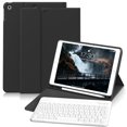thumbnail image 1 of Funda Teclado KVTVOU para iPad 9ª/8ª/7ª Generación (10.2 Pulgadas, 2021/2020/2019), Teclado Bluetooth Inalámbrico Magnético Desmontable, Funda Folio con Soporte y Porta Lápiz, Negro, 1 of 9