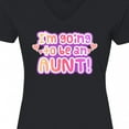 thumbnail image 4 of Inktastic I'm Going to Be an Aunt Women's V-Neck T-Shirt, 4 of 5