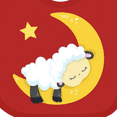 thumbnail image 4 of Inktastic Cute Sheep, Sleeping Sheep, Moon, Stars, Sleepy Boys or Girls Baby Bib, 4 of 4