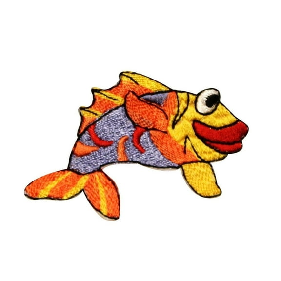 ID 0244 Tropical Cartoon Fish Patch Aquarium Fishing DIY Iron On Applique