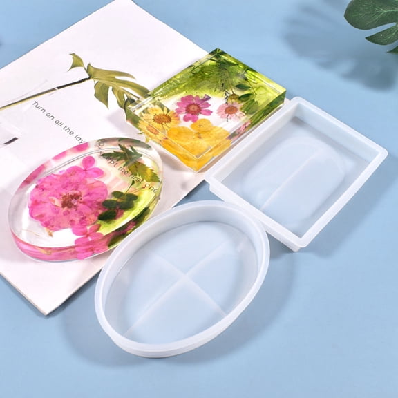 Clispeed 2Pcs White Silicone Soap Storage Box Mold for DIY Craft Making Easy to Demold
