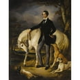 thumbnail image 2 of Sir Francis Grant 15x18 Black Ornate Wood Framed Double Matted Museum Art Print Titled - Portrait of a Young Man, George Osbaldeston (19th Century), 2 of 5