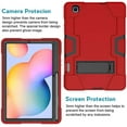 thumbnail image 6 of FIEWESEY Case for Samsung Galaxy Tab S6 Lite, Heavy Duty Shockproof Rugged Full Body Protective Case With Stand for Samsung Galaxy Tab S6 Lite 10.4 Inch 2024/2022/2020 (Red/Black), 6 of 7