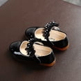 thumbnail image 6 of FSYBOA Girls Dress Shoes, Non Slip Soft Soled Hook and Loop Strap Solid Color Kids Flat Shoes Black Size 10(Little Kids), 6 of 6