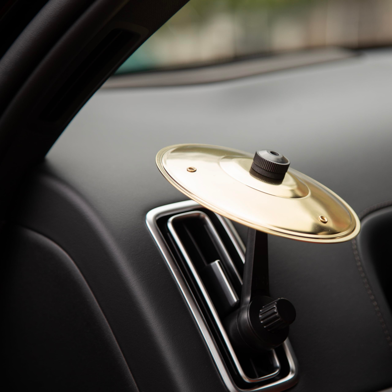 Car Air Vent Cymbal - Mini Drum Cymbal For Car Vent Installation, Silver
