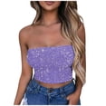 thumbnail image 5 of Mgmyaa Women's Casual Tube Top Square Neckline Pull-On Sequin Stretchable Skinny Solid Color for Casual, 5 of 9