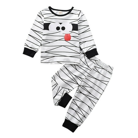 

GYRATEDREAM Toddler Baby Boys Girls Halloween Matching Outfit for Kids Funny Mummy Sweatshirt Pants Pajamas Set 0-6Years