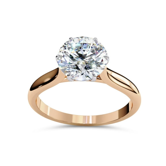AFFY IGI Certified Lab Grown Diamond 6-Prong Solitaire Engagement Rings For Women, Center 8mm Round Cut Anniversary Wedding Ring In 18K Solid Rose Gold F-G, VS-SI Quality (1.90 Cttw)-10