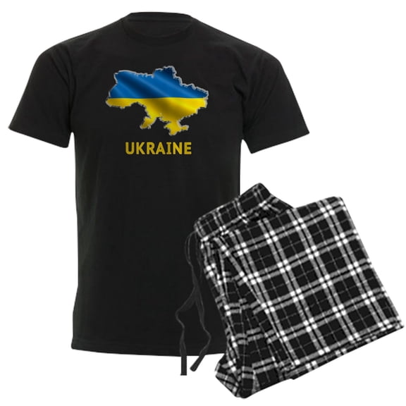 CafePress - Cool Ukraine Flag Ukrainian Pride Native H Pajamas - Men's Dark Loose Fit Cotton Pajama Set