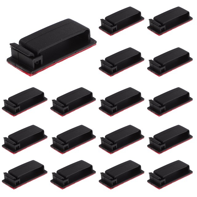 25 uds Clips de fijación de cables Clips adhesivos de gestión de cables Clips de pared Clips de Cable abrazadera de fijación de Cable