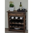 thumbnail image 3 of Pemberly Row Cottage Wood Wine Server with Drawer in Raftwood Brown, 3 of 5