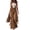 Caramel Brown, variant on Women'S Casual Solid Color Fringe Faux Suede Adjustable Strap Wide Leg Jumpsuit Romper Green M