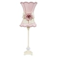 thumbnail image 1 of Jubilee Collection 8633-3608-601-MG2001 Shade - Med - Scallop Hourglass - Pink with a Ivory Bow and Light Pink Rose Magnet on Base - Med - Scroll Glass Ball - Ivory, 1 of 1
