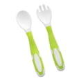 thumbnail image 1 of Baby Utensils Set, First Training Silicone Easy Grip Rounded Tip Baby Fork Spoon Set  for Self Feeding for Infant Blue,Pink,Green, 1 of 7
