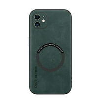 Mantto for iPhone 16e Case Compatible with MagSafe Charging, Vegan PU Leather Slim Classic Luxury Elegant Thin Drop Protection Protective Cover for iPhone 16e, Green