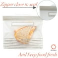 thumbnail image 4 of Kitchen Details 6 Piece Set Plastic Reusable Sandwich and Snack Bags, Gray, 4 of 9
