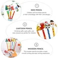 thumbnail image 3 of LEORX 24Pack Colored Pencil Wooden Random Color Writing Stationery for Class Rewards 8.9*1.4*0.2in, 3 of 8