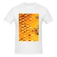 thumbnail image 4 of Bingfone Bees On Hive Honeycomb Men'S Loose Fit Short-Sleeve Pocket T-Shirt, 4 of 7