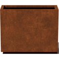 thumbnail image 1 of Corten Steel Series Span Planter - Tall Rectangular Metal Planter for Outdoor Porch/Patio | Naturally Rusting Steel for All-Weather Use | Modern Rustic Décor for Tall Plants, Flowers, Trees, 1 of 6