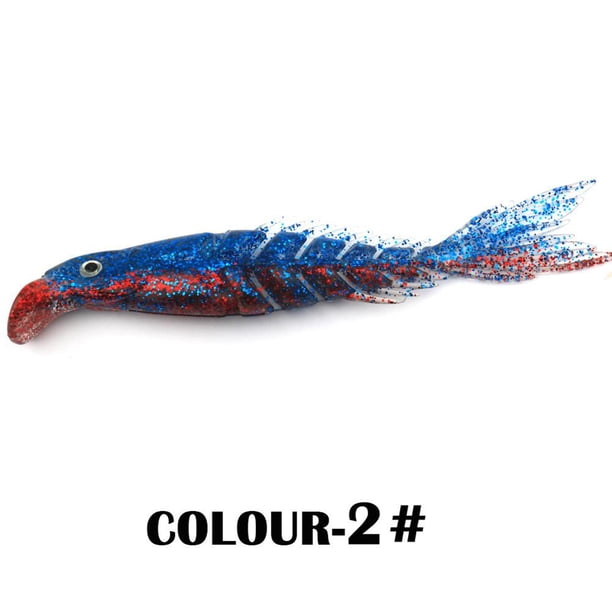 Cebos de 15 cm/18,5 g, anzuelos, cebos blandos con nudos de PVC para aparejos de pesca (B)