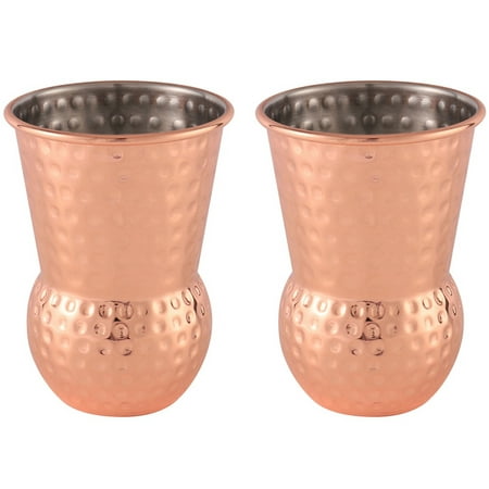 

2 Piece 390Ml Mugs Hammered Copper Plated Beer Cup Coffee Cup Mug Water Glass Drinkware Beverage Cup Mug