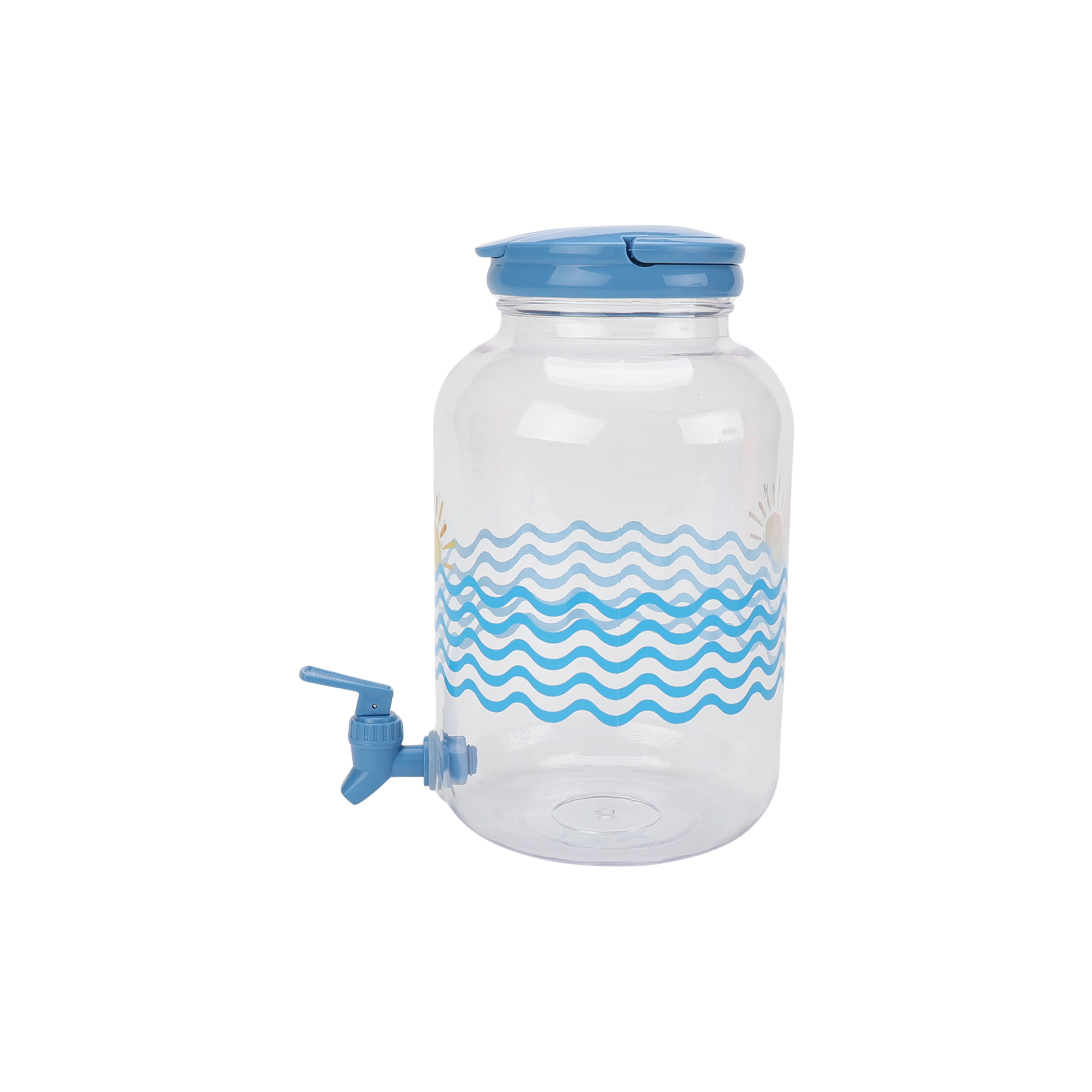 Mainstays 1.2 Gallon Acrylic Leak-Proof Beverage Dispenser, Sun Pattern