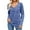 Blue, variant on EDFBUYKRS Blouses for Women Dressy Casual Crewneck Womens Tops Pleated Long Sleeve Shirts for Women Blouses M