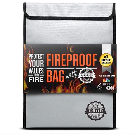 The Good Stuff Fireproof Document Bag [11x15] Protect Legal Documents with This Fireproof Bag, Ultra Safe Money Bags for Cash 2000°F Rated Safe Accessories