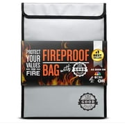 The Good Stuff Fireproof Document Bag [11x15] Protect Legal Documents with This Fireproof Bag, Ultra Safe Money Bags for Cash 2000F Rated Safe Accessories