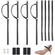thumbnail image 1 of 4 pares de correas de tobillo antideslizantes para tacones altos, 2 estilos, negras, elásticas, de cuero, antideslizantes, de repuesto, desmontables, para zapatos de mujer, con hebilla., 1 of 7