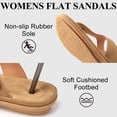 thumbnail image 4 of Ecetana Women's Flip Flops Comfort Dressy Slides Sandals Flat Sandals for Women, 4 of 6