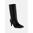 thumbnail image 6 of Mentha Woven Faux Leather Boots, 6 of 9