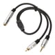 thumbnail image 4 of Cable RCA de 6,35 mm a 3,5 mm, conector hembra a macho chapado en oro, cable divisor de sonido de 1,6 pies, 4 of 10