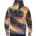 thumbnail image 7 of Honeii Mythical Serpent Mountain Sunrise Pattern Mens Hoodies Men's Loose Sleeve Sweatshirt,Pullover Hooded Sweatshirt for Men,Essentials Hoodie-4X-Large, 7 of 7