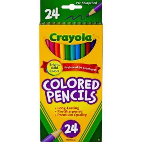 Long Colored Pencils 24 Count 68-4024 Crayola 