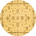 thumbnail image 1 of Ahgly Company Indoor Round Oriental Brown Traditional Area Rugs, 8' Round, 1 of 4
