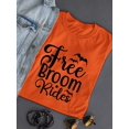 thumbnail image 3 of Free Broom Rides T-Shirt Women -Image by Shutterstock, Female 5X-Large, 3 of 4