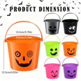 thumbnail image 4 of 1 Pc 6" Orange Halloween Trick or Treat Bucket, Halloween Lantern Candy Basket, Trick or Treat Pumpkin Pails Cauldron Kettle Candy Holder, Halloween Party Supplies Halloween Pumpkin Bucket, 4 of 4