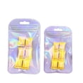 thumbnail image 6 of 50pcs Holographic Laser Transparent Plastic Zipper Jewelry Bag Pouch For Beads Gift Storage Small Business Packaging Supplies 5.5x22cm, 6 of 6
