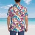 thumbnail image 4 of Logiee Watercolor Owl Print Mens Hawaiian Shirts,Loose-Fit Short Sleeve Button Down Tropical Aloha Beach Shirt,Summer Vacation Wedding Tops,XX-Large, 4 of 7