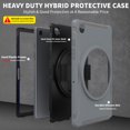 thumbnail image 2 of Dteck Case for Samsung Galaxy Tab A7 10.4" SM-T500 T505 (2020 Released),Shockproof Three-Layer Heavy Duty Protector Rubber Hard Back Kickstand Hand Strap Cover 10.4-inch,Gray, 2 of 8