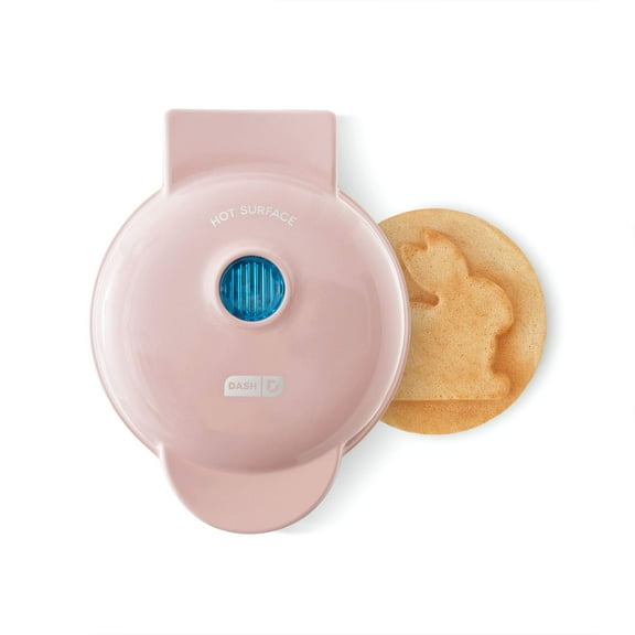 Dash Bunny 4 in Mini Waffle Maker Non Stick - Rose Bunny