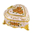thumbnail image 4 of Caja de joyería con forma de corazón, caja de recuerdos decorativa adornada, caja de almacenamiento de joyería, caja del tesoro, pequeña baratija para Blanco, 4 of 8