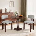 thumbnail image 5 of AFO Upholstered Dining Chairs Set of 6, Solid Wood Dining Room Chairs with Ergonomic Padded Backrest, Modern Chenille Side Chair for Kitchen, Dining Room & Café, Light Gray, 5 of 10