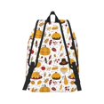 thumbnail image 2 of Honeii Thanksgiving Print Canvas College Laptop Backpack, Durable Rucksack Travel Notebook Bag School Backpack Book Bag for Men Women-Small, 2 of 7