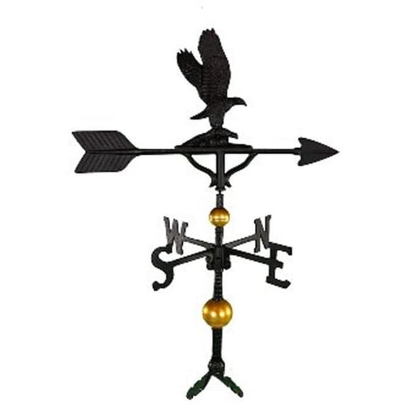 Montague Metal Products WV-372-SB 300 Series 32 In. Deluxe Black Eagle Weathervane