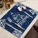 thumbnail image 5 of Juego de 4 Manteles Individuales de Navidad • Manteles de mesa navideños para la decoración del comedor • Manteles individuales lavables festivos, 5 of 8